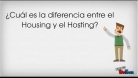 Diferencia entre Housing y Hosting
